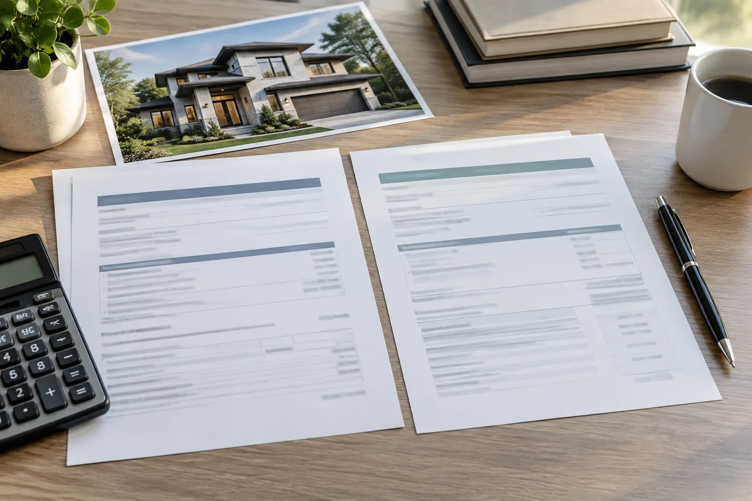 Illustrative comparison of home-loan paperwork